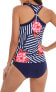Фото #5 товара Laorchid Women's Tankini Two-Piece Push-Up Swimsuit, Padded Swimwear, High Waist Swimsuit, Bikini, Sporty
