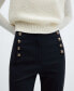ფოტო #10 პროდუქტის Women's Cropped Button Pants
