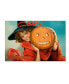 Фото #1 товара Vintage Apple Collection 'Halloween Girl Blue Sky Pumpkin' Canvas Art - 30" x 47"