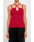 Фото #2 товара Women's Strap Detail Fitted Knit Top