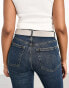 Фото #3 товара ASOS DESIGN suede wavy buckle waist and hip jeans belt