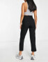 River Island Petite split front cigarette trouser in black