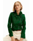 ფოტო #4 პროდუქტის Women's Textured biker jacket