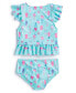 ფოტო #2 პროდუქტის Toddler & Little Girls Ice Cream-Print Tankini Swimsuit, 2 Piece Set, Created for Macy's