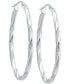 Фото #3 товара Серьги Giani Bernini twisted Oval Hoop