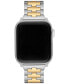 Фото #1 товара Ремешок для часов Tory Burch reva двухцветный из нержавеющей стали для Apple Watch® 42мм/44мм/45мм