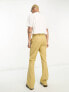 Фото #4 товара ASOS DESIGN flare suit trouser in slubby linen in beige