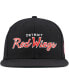 Men's Black Detroit Red Wings Core Team Script 2.0 Snapback Hat