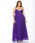 Women's Plus Size Keyhole Detail Chiffon Sleeveless Gown