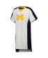 Women's White Michigan Wolverines Home Run T-shirt Dress