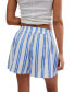 Фото #2 товара Women's Get Free Striped Pull On Shorts