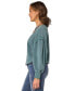 ფოტო #3 პროდუქტის Women's Mineral Washed Embroidered Sweatshirt