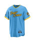 Фото #3 товара Men's Christian Yelich Powder Blue Milwaukee Brewers City Connect Replica Player Jersey