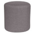 Фото #1 товара Barrington Upholstered Round Ottoman Pouf In Light Gray Fabric