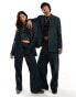 Reclaimed Vintage unisex washed oversized cord blazer in charcoal co-ord