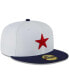 Головной убор New Era мужской Белый Детройт Stars Cooperstown Collection Turn Back The Clock 59FIFTY Fitted Hat Белый, 7 - фото #4