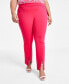 ფოტო #1 პროდუქტის Plus Size Split-Hem Legging Pants