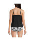 Women's D-Cup Chlorine Resistant Tulip Hem Tankini Swimsuit Top