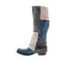 A.S.98 Salvador 717342-401 Womens Blue Leather Hook & Loop Knee High Boots 11