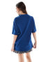 Фото #2 товара Lacoste unisex signature logo t-shirt in blue