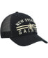 Men's '47 Black New Orleans Saints Highpoint Trucker Clean Up Snapback Hat