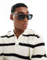 ASOS DESIGN square sunglasses in matte black - фото #1