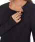 Фото #5 товара Women's Long-Sleeve Snap-Front Maternity Top