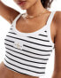 Фото #3 товара Calvin Klein Jeans rib bralette top in white stripe