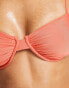 NA-KD gathered bikini top apricot brandy