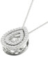 ფოტო #2 პროდუქტის Diamond Double Teardrop Halo 18" Pendant Necklace (3/8 ct. t.w.) in 10k White Gold