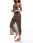 Pull&Bear halterneck beach dress in leopard print Леопардовый, S - EU 36 - фото #1