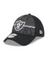 ფოტო #1 პროდუქტის Men's Black Las Vegas Raiders 2023 NFL Training Camp 39THIRTY Flex Fit Hat