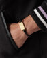 ფოტო #3 პროდუქტის Gold-Tone IP Stainless Steel Logo Tag Braided Leather Bracelet