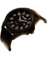 ფოტო #2 პროდუქტის Men's Watch, 48MM IP Black Case, Black Dial, White Arabic Numerals, Black Strap, Analog, Red Second Hand, Date Function