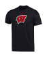 Фото #2 товара Men's Black Wisconsin Badgers School Logo Performance Cotton T-shirt