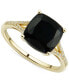 Onyx & Diamond (1/10 ct. t.w.) Ring in 14k Gold