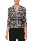 ფოტო #1 პროდუქტის Petite Floral-Embroidered 3/4-Sleeve Lace Top