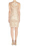 Vince Camuto 194735 Nude Sequin Mesh Sheath Sleeveless Jewel Neck Dress Size 8