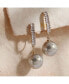 ფოტო #2 პროდუქტის Women's Pink Stone Drop Earrings