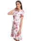 Фото #3 товара Women's Floral-Print Faux-Wrap Dress