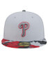 Фото #4 товара Men's Gray Philadelphia Phillies Active Team Camo 59FIFTY Fitted Hat