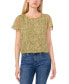 ფოტო #1 პროდუქტის Women's Flutter-Sleeve Crewneck Blouse