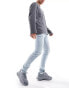 Фото #6 товара ASOS DESIGN skinny jeans with rips in light blue tinted wash