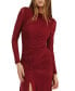 Фото #4 товара Women's Liyana Ruched Long-Sleeve Mesh Dress