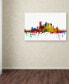 Фото #2 товара Michael Tompsett 'Pittsburgh Pennsylvania Skyline' Canvas Art - 16" x 24"