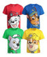 Toddler Boys Paw Patrol Chase Marshall Rubble Rocky 4 Pack Graphic T-Shirts Toddler to Big Kid