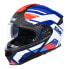 SMK Gullwing Navigator modular helmet Matt White / Matt Red / Matt Blue, L - фото #1