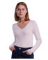 ფოტო #1 პროდუქტის PIECES Barbera Long Sleeve V Neck T-Shirt