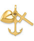 Фото #1 товара Heart, Cross & Anchor Charm Pendant in 14k Gold
