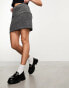 Фото #3 товара New Look stretch glitter mini skirt in silver